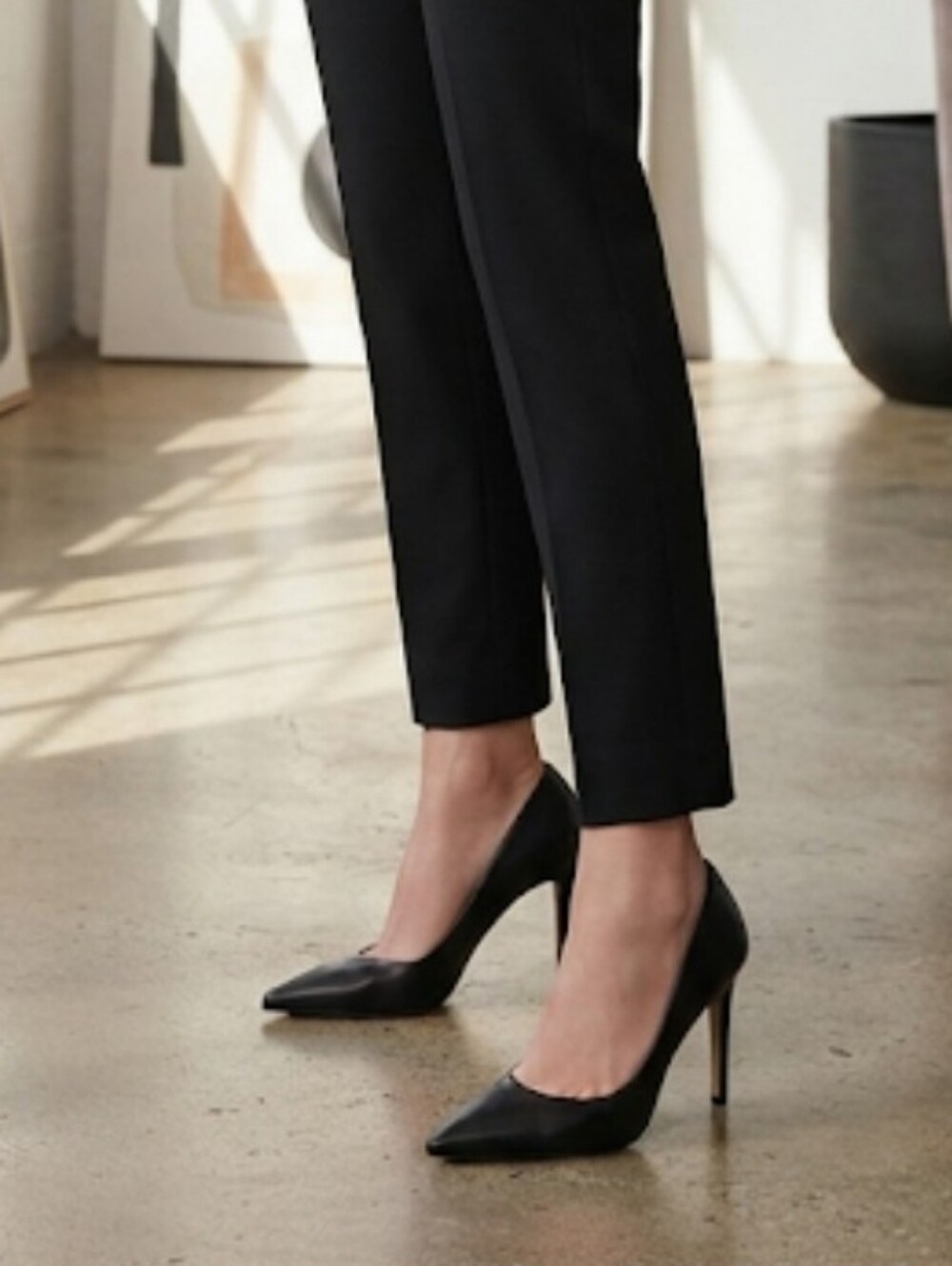 Christian Siriano for Payless Black Pointed Toe Stiletto Pumps - Size 8.5